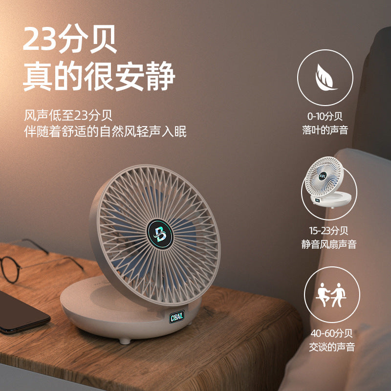 Desktop wall mounted fan outdoor student dormitory USB desktop fan charging portable folding fan without punching